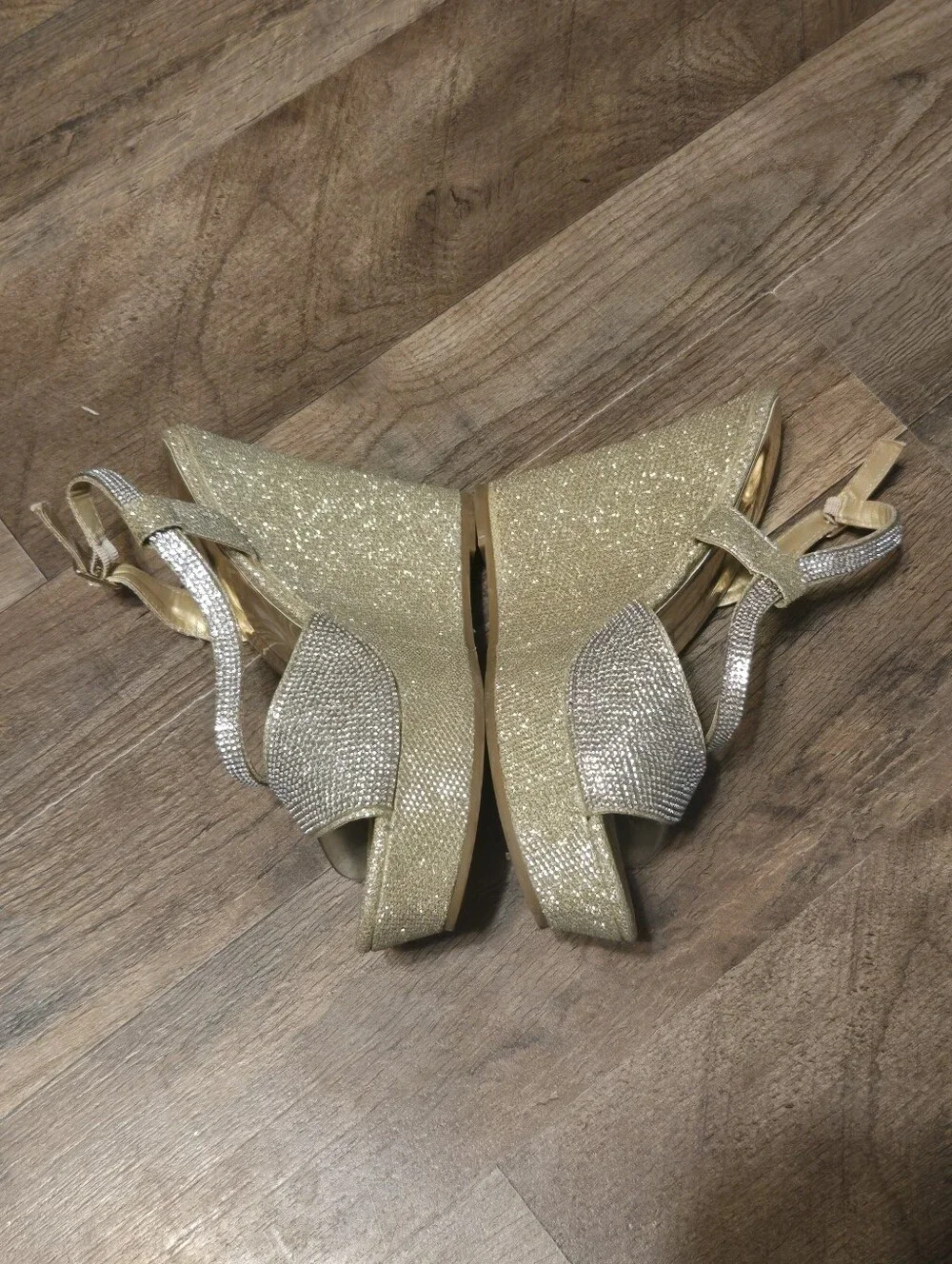 Sugar Gold Wedge Heels